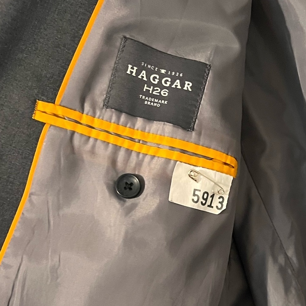 Haggar Men's Classic Fit Blazer Jacket Charcoal Gray - Picture 3 of 9